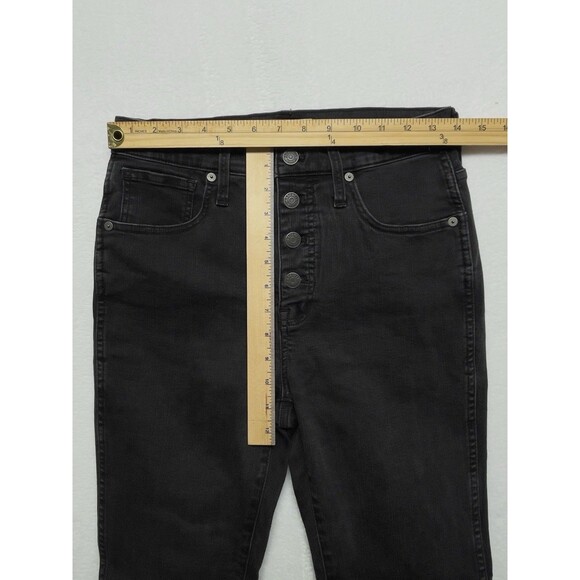 Madewell 10” High Rise Skinny Jeans Raw Hem Women’s Size 28 Exposed Button Fly - Picture 3 of 10